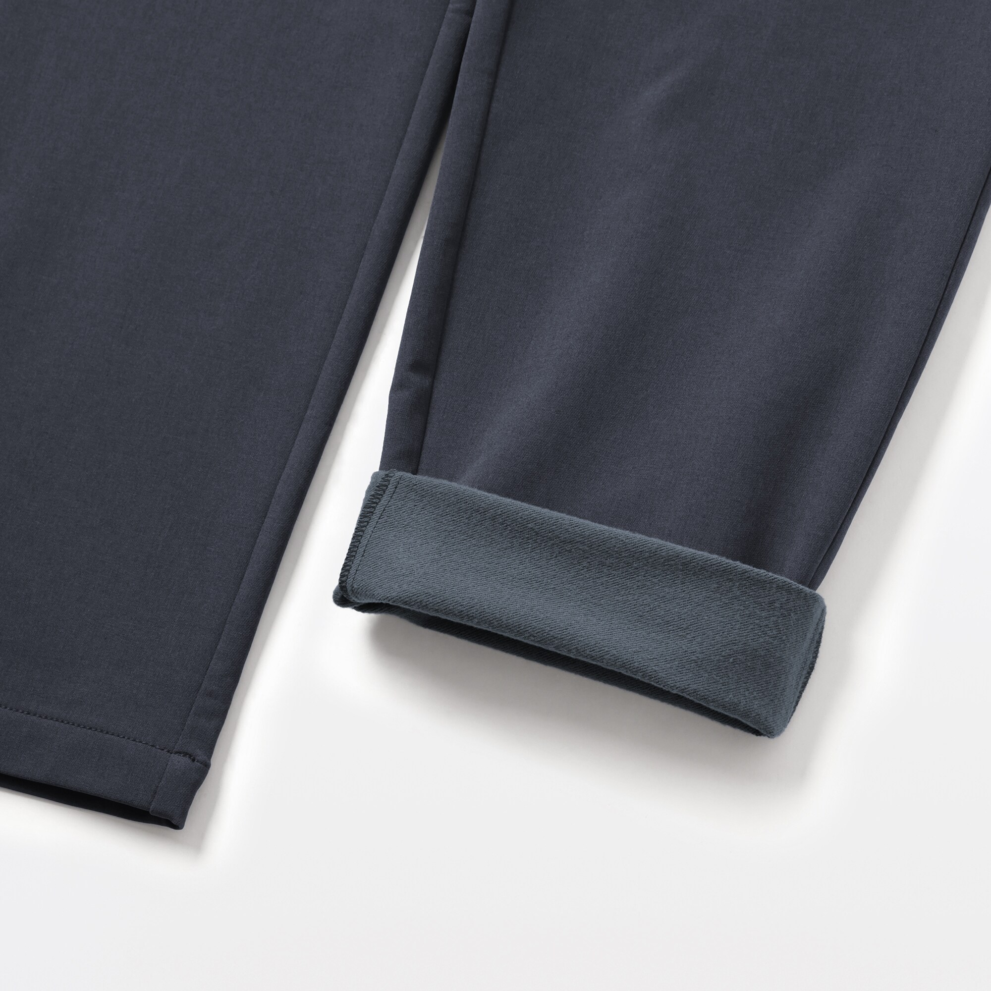 紳士　防風裏起毛ストレッチテーパードパンツ