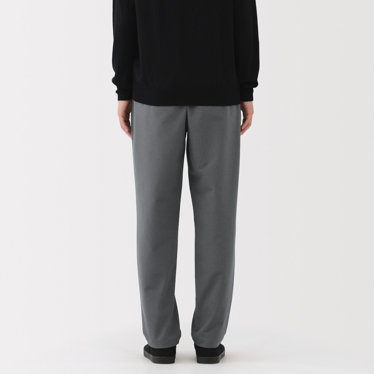 紳士　防風裏起毛ストレッチテーパードパンツ