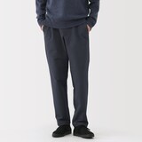 紳士　防風裏起毛ストレッチテーパードパンツ