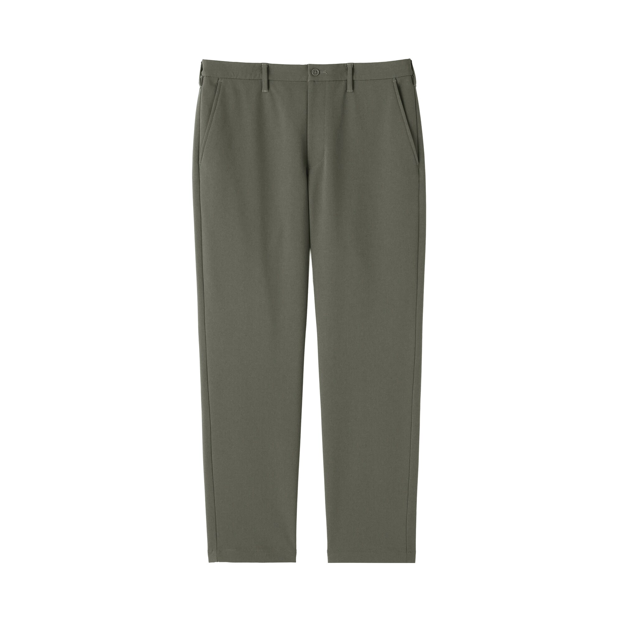 紳士　防風裏起毛ストレッチテーパードパンツ