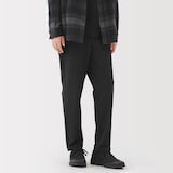 紳士　防風裏起毛ストレッチテーパードパンツ