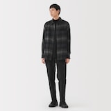 紳士　防風裏起毛ストレッチテーパードパンツ