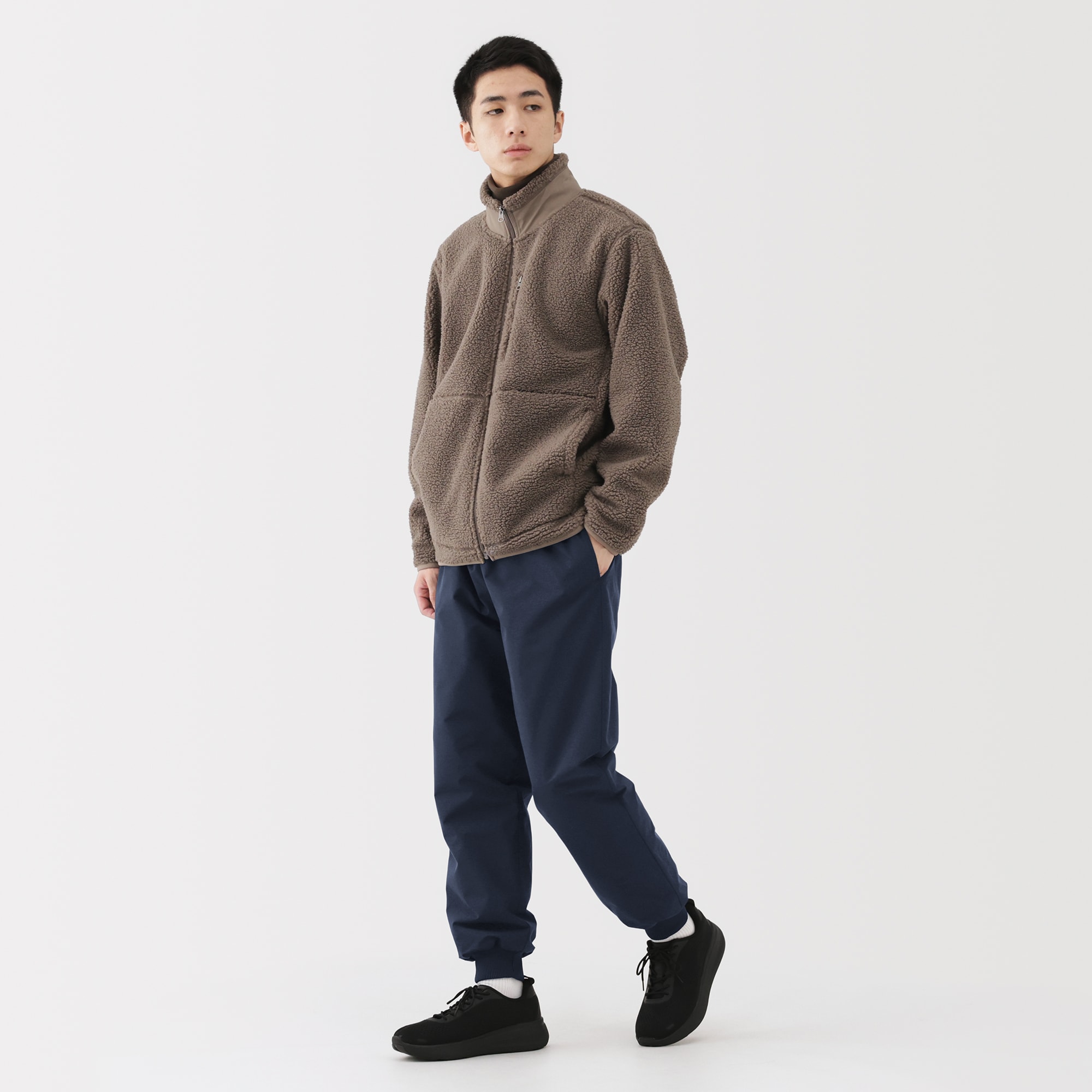 紳士　防風撥水中わたジョガーパンツ