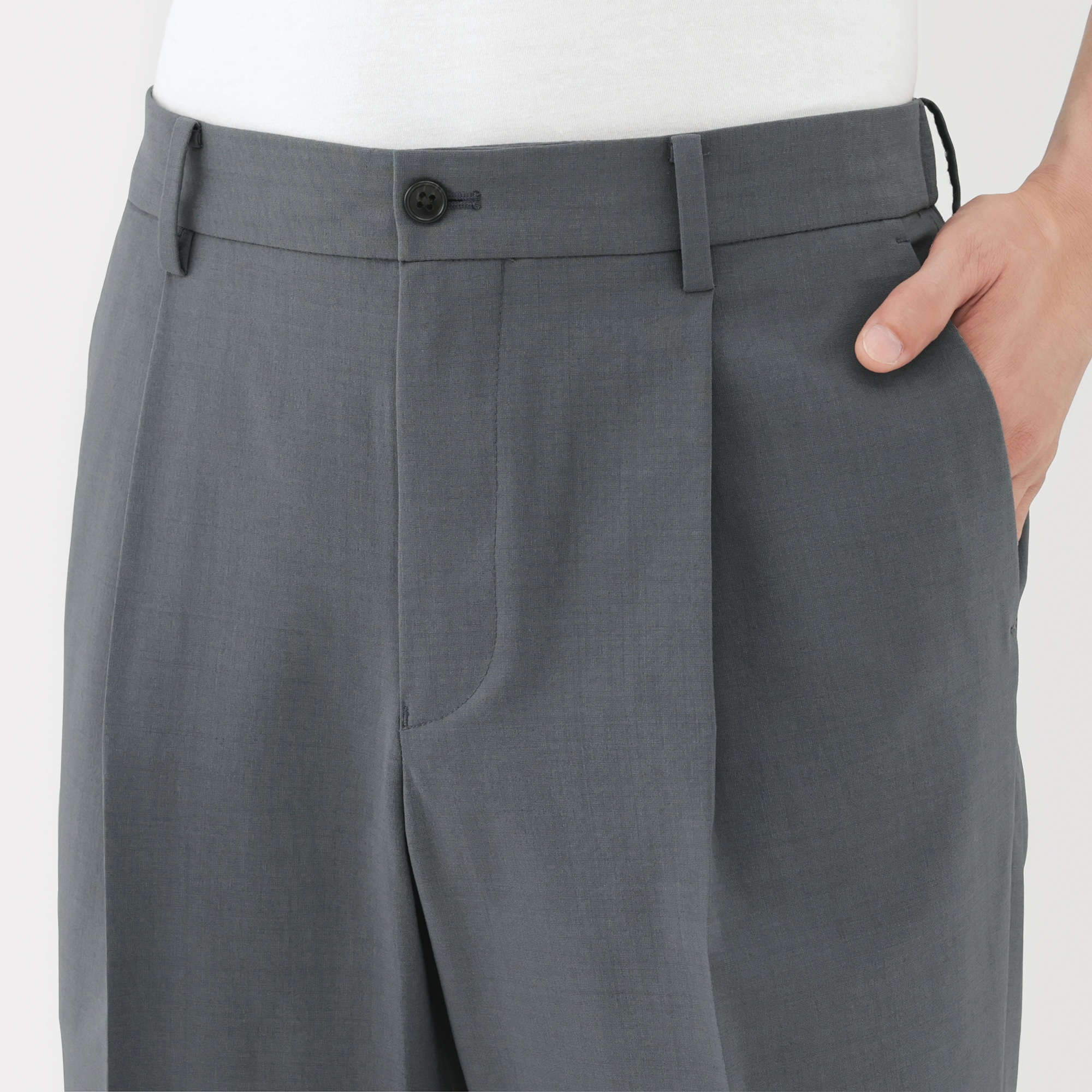 紳士　撥水ストレッチワンタックパンツ