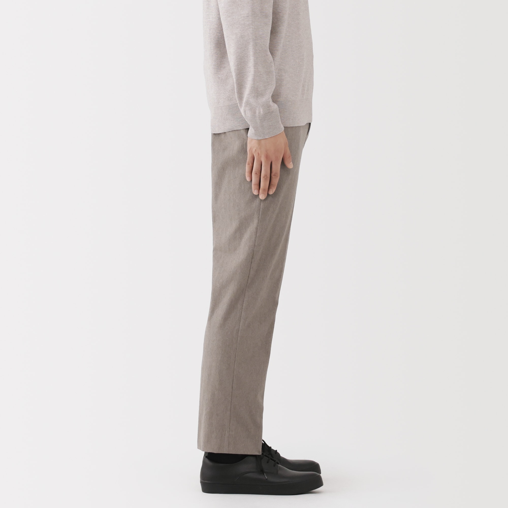 紳士 起毛ストレッチノータックパンツ | 無印良品