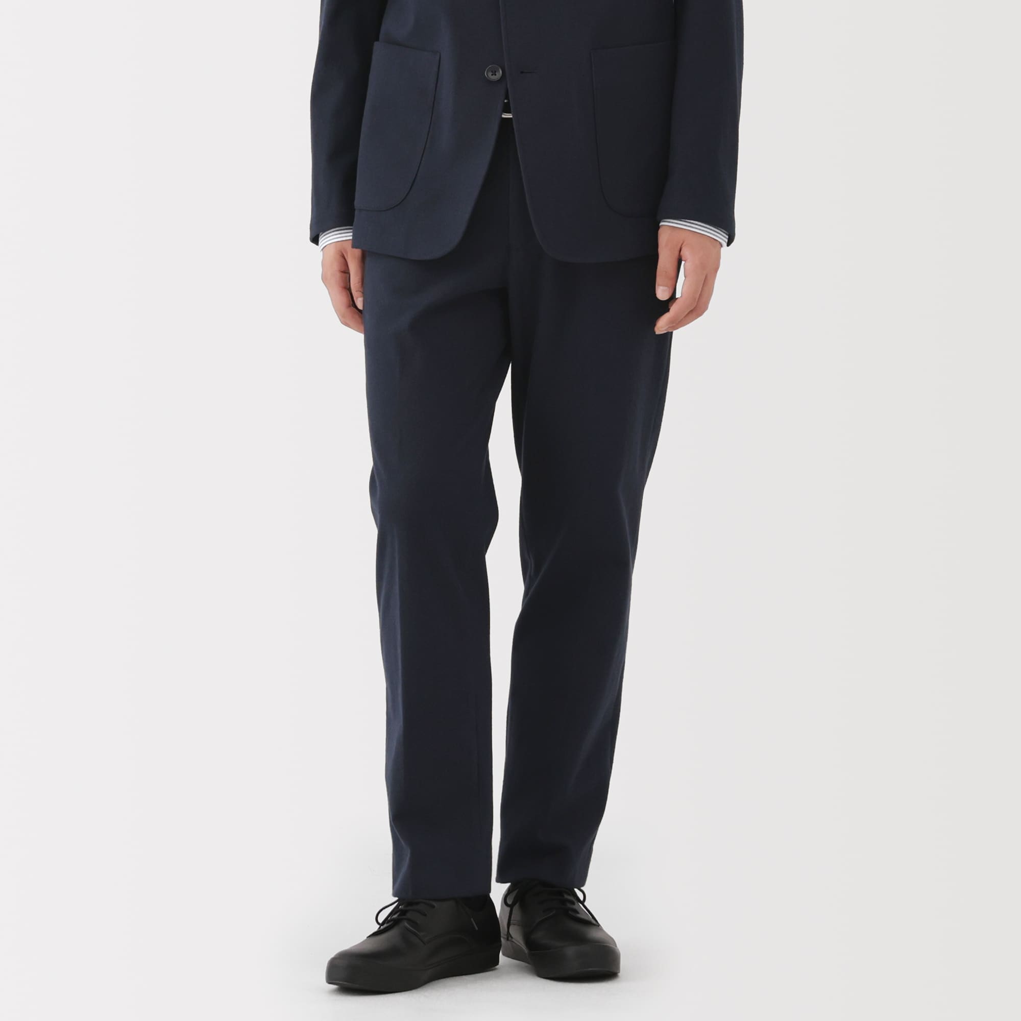 紳士　起毛ストレッチノータックパンツ