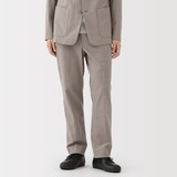 紳士　起毛ストレッチノータックパンツ