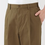 紳士　チノタックワイドパンツ
