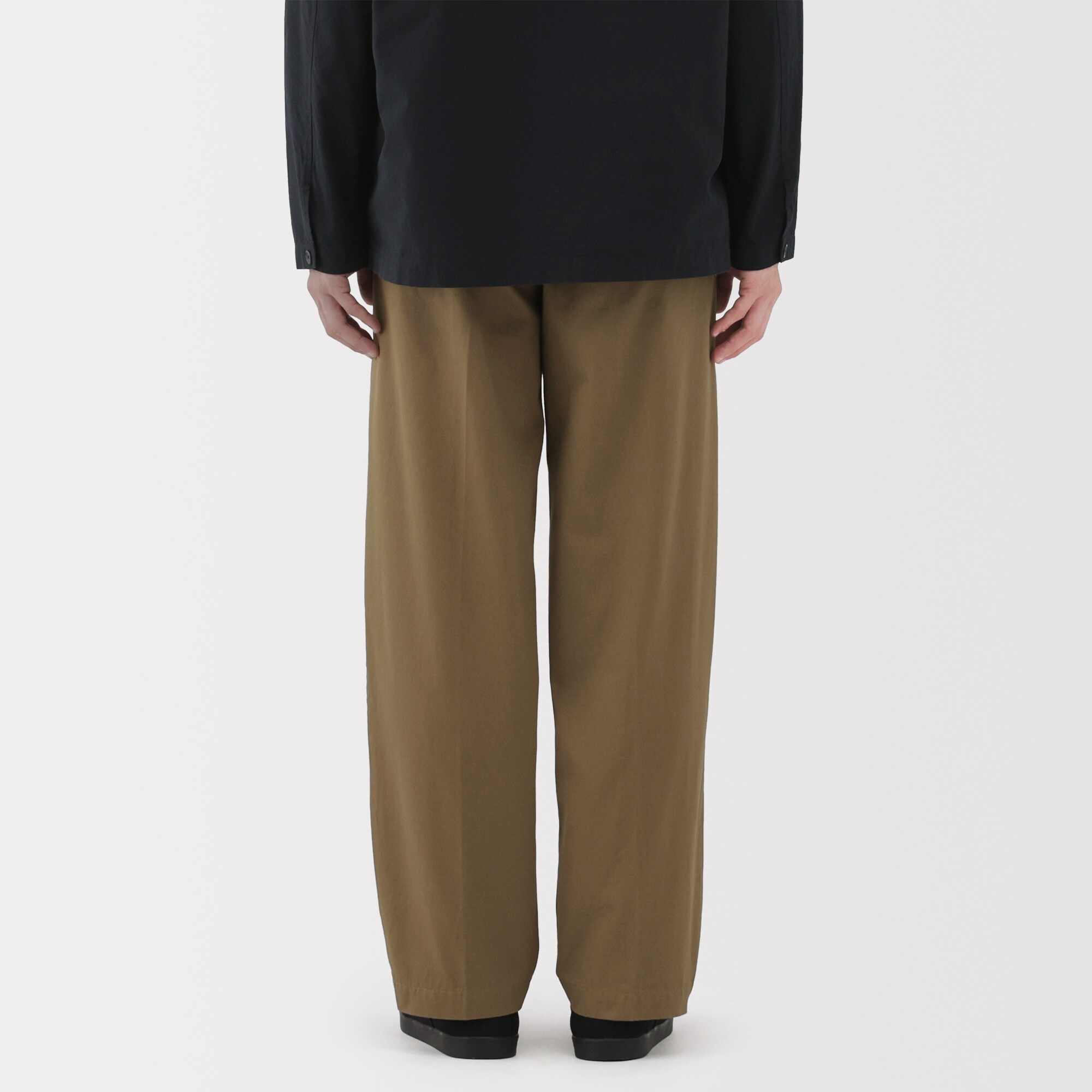 紳士　チノタックワイドパンツ