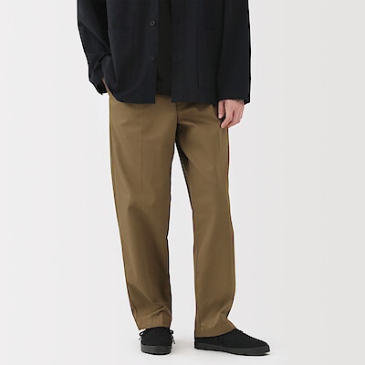 紳士　チノタックワイドパンツ