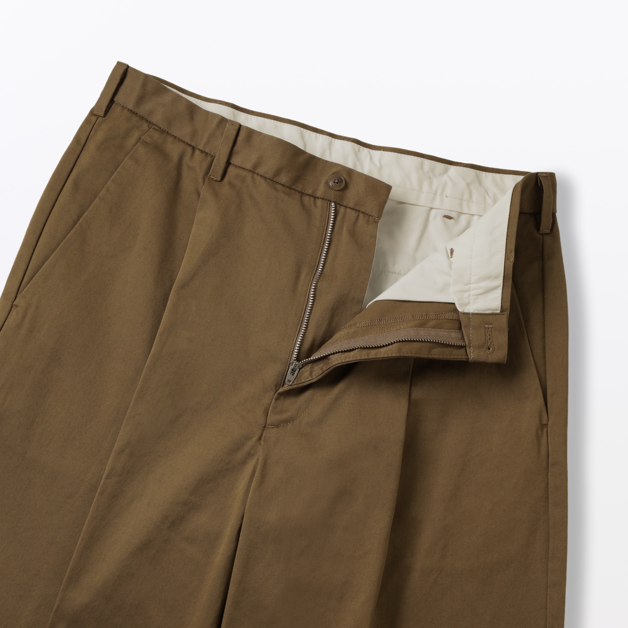 紳士　チノタックワイドパンツ