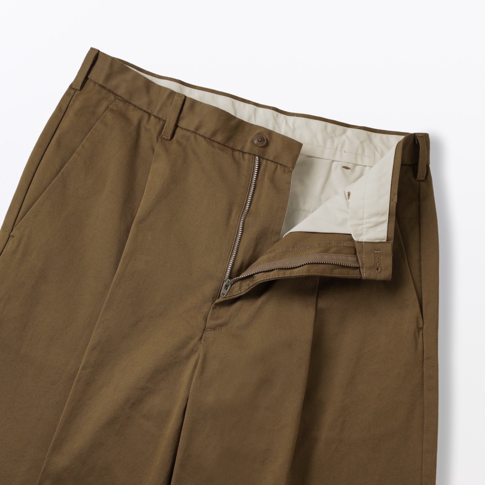 紳士　チノタックワイドパンツ