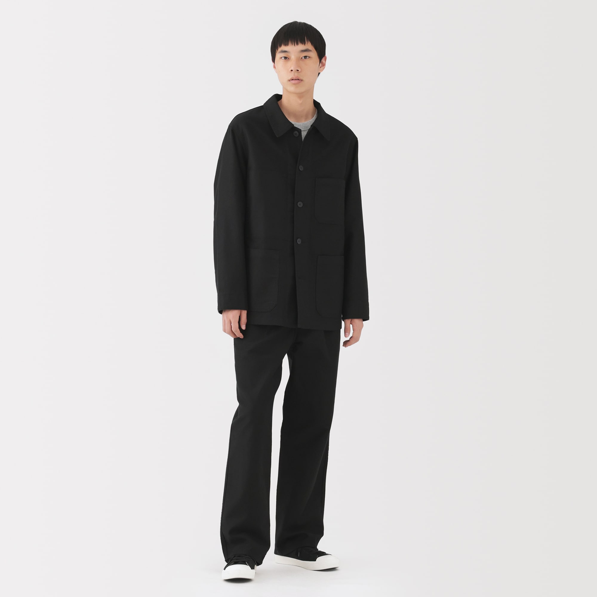 紳士　木の実から作ったカポック混モールスキンワークパンツ