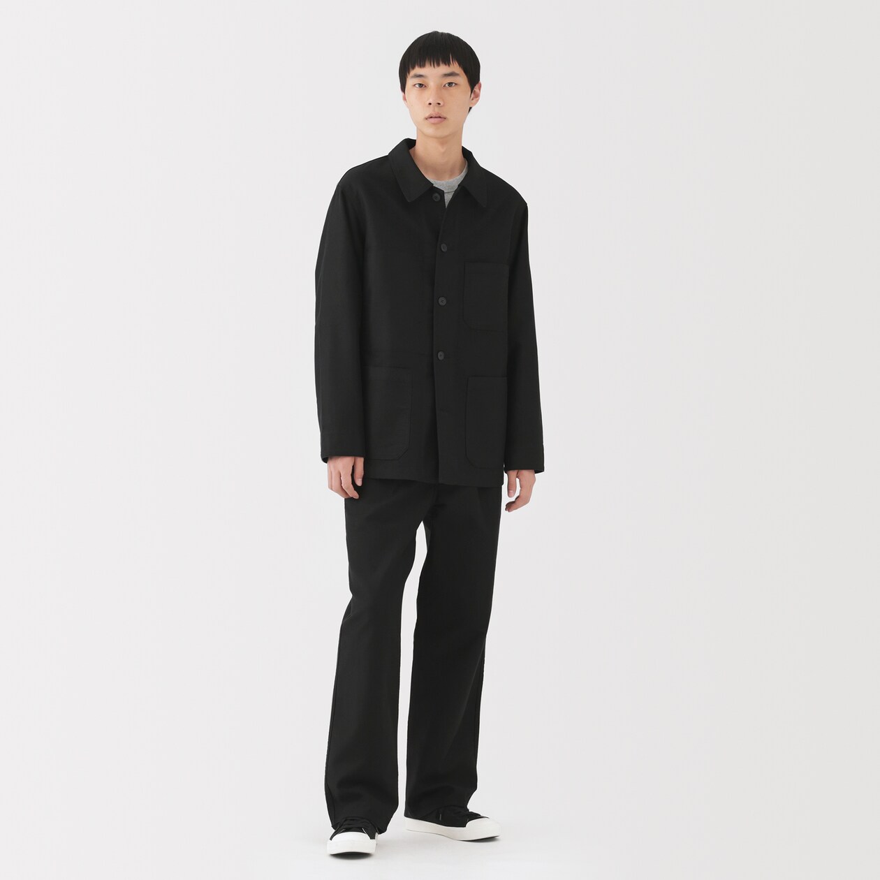 紳士　木の実から作ったカポック混モールスキンワークパンツ