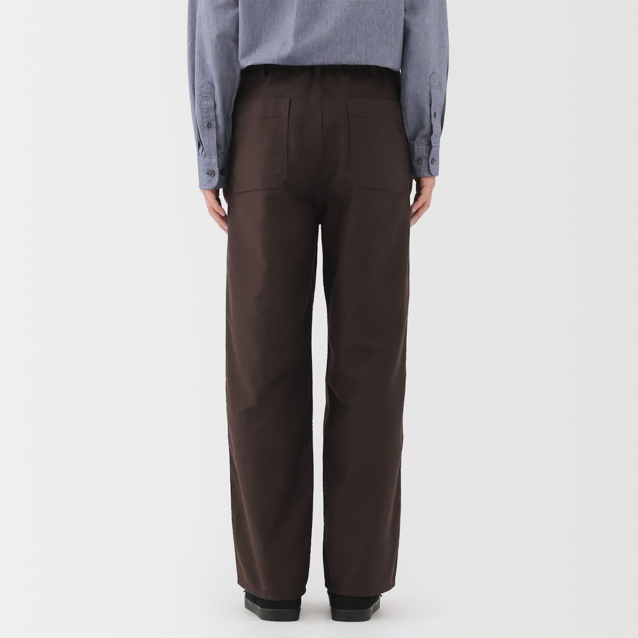 紳士　木の実から作ったカポック混モールスキンワークパンツ