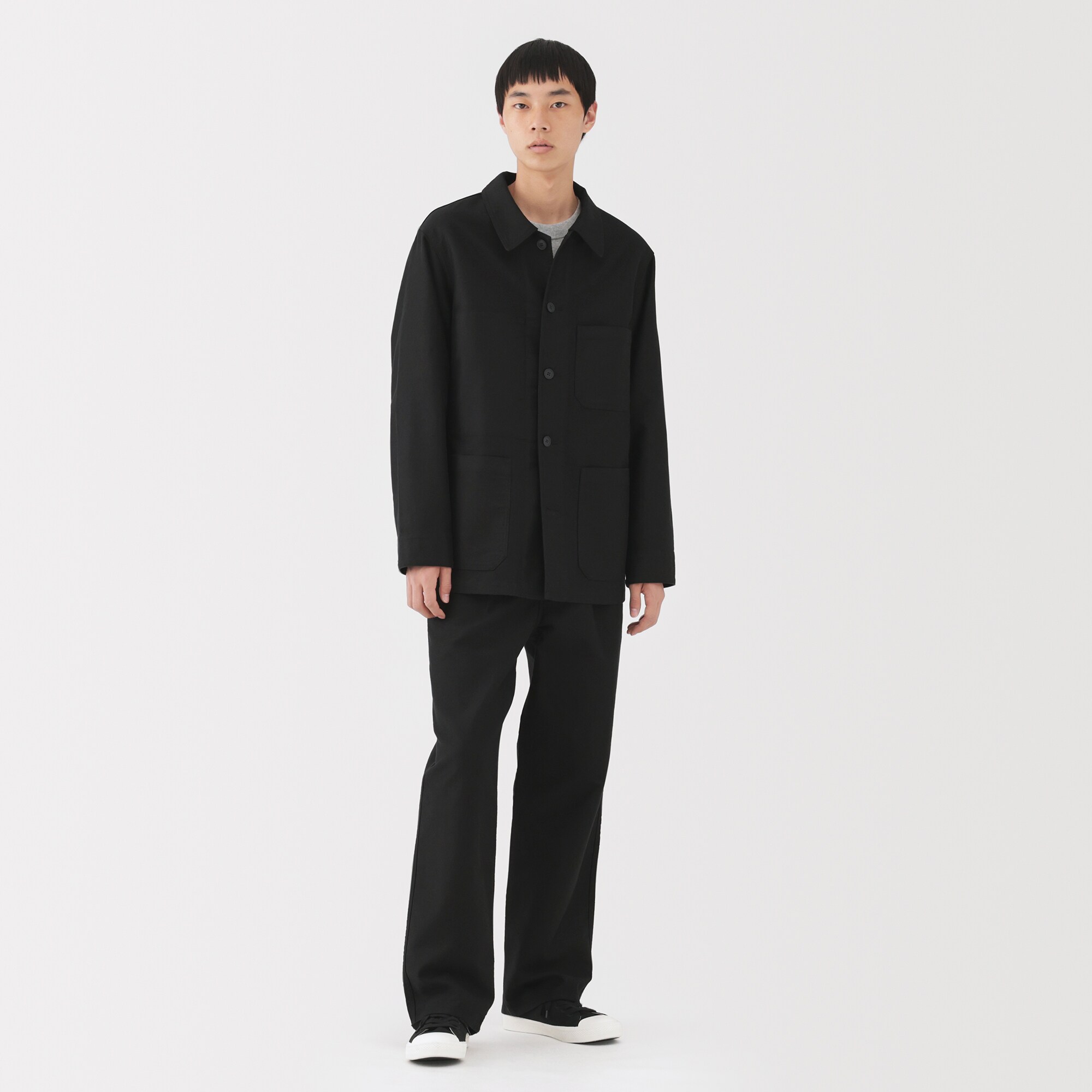 紳士　木の実から作ったカポック混モールスキンワークパンツ