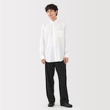 紳士　ストレッチノータックワイドパンツ