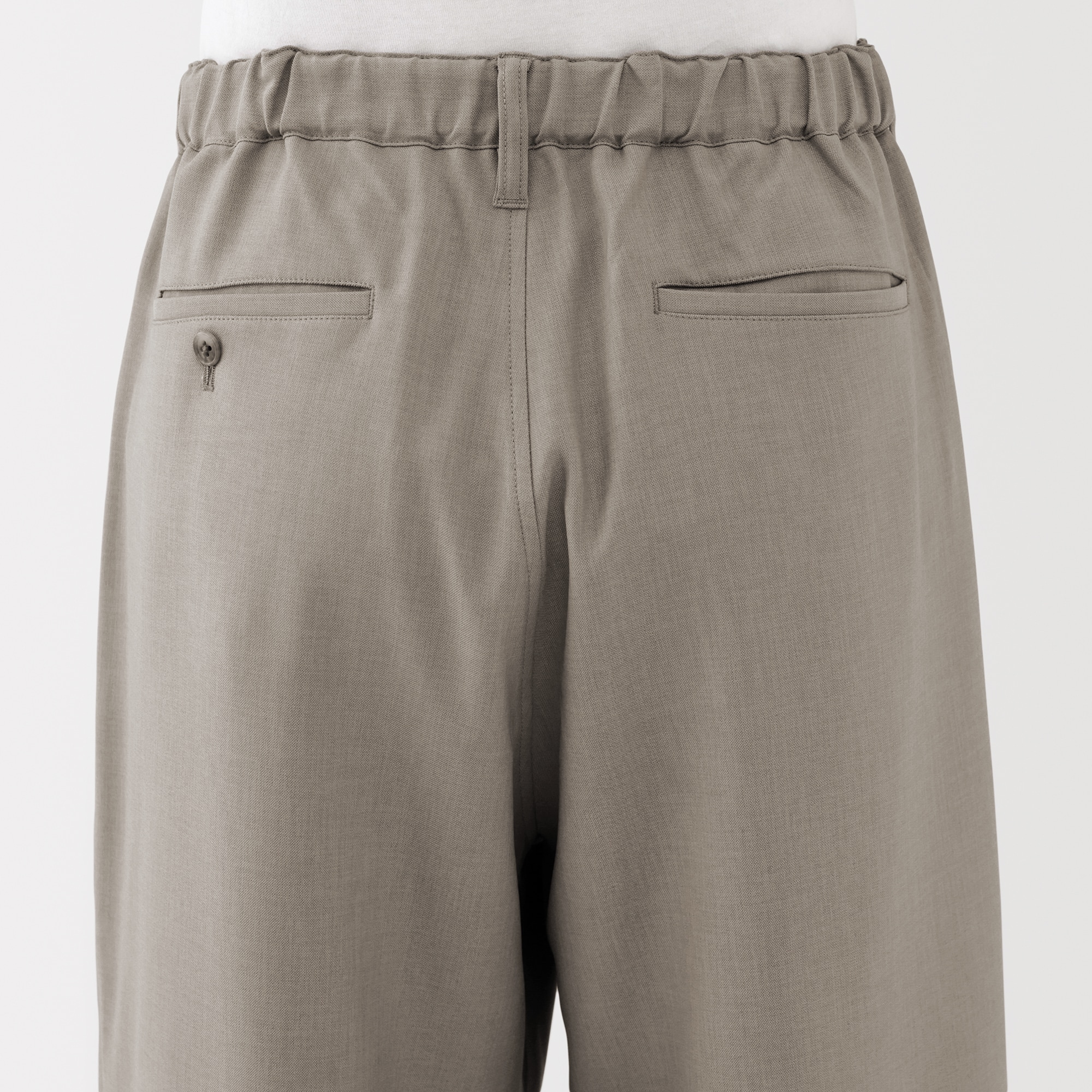 紳士　ストレッチノータックワイドパンツ