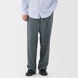 紳士　ストレッチノータックワイドパンツ