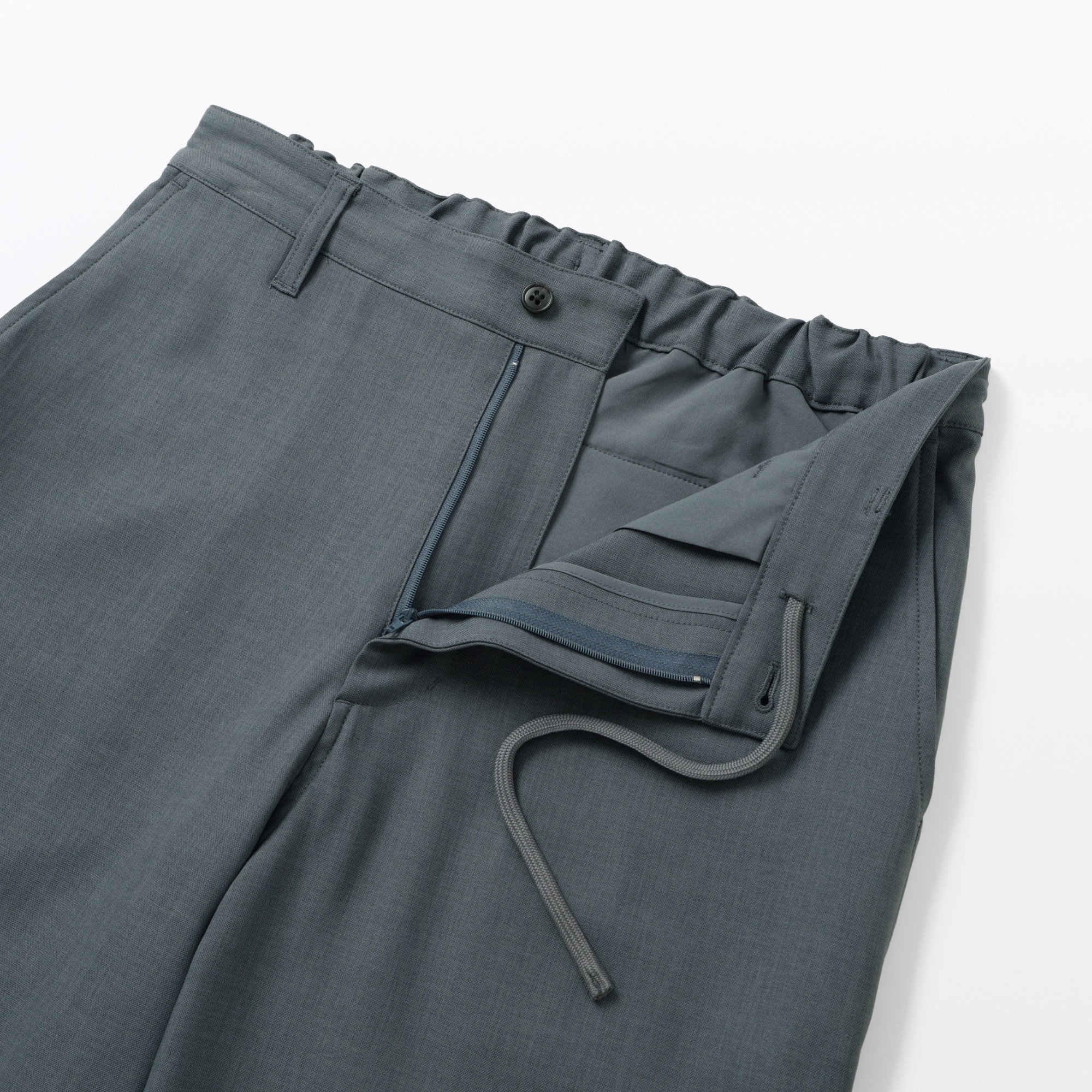 紳士　ストレッチノータックワイドパンツ