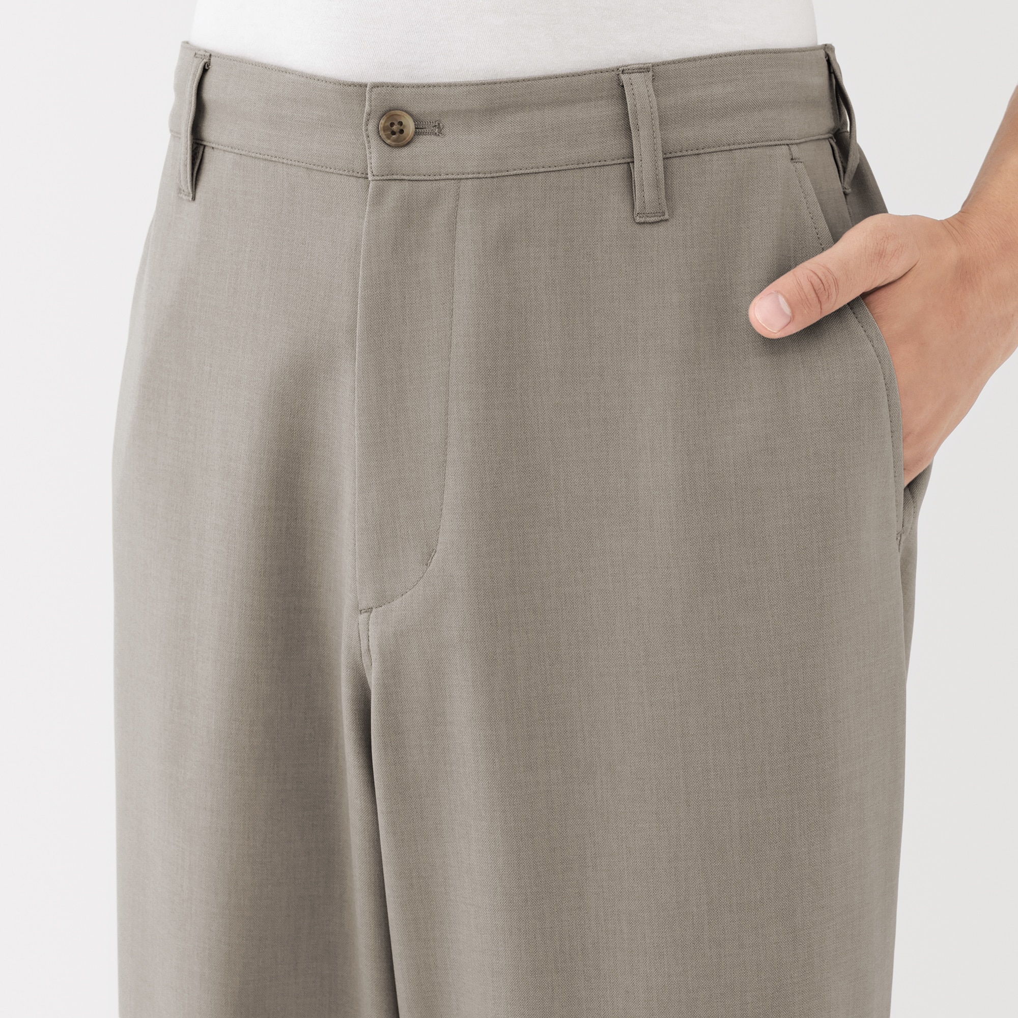 紳士 ストレッチノータックワイドパンツ | 無印良品