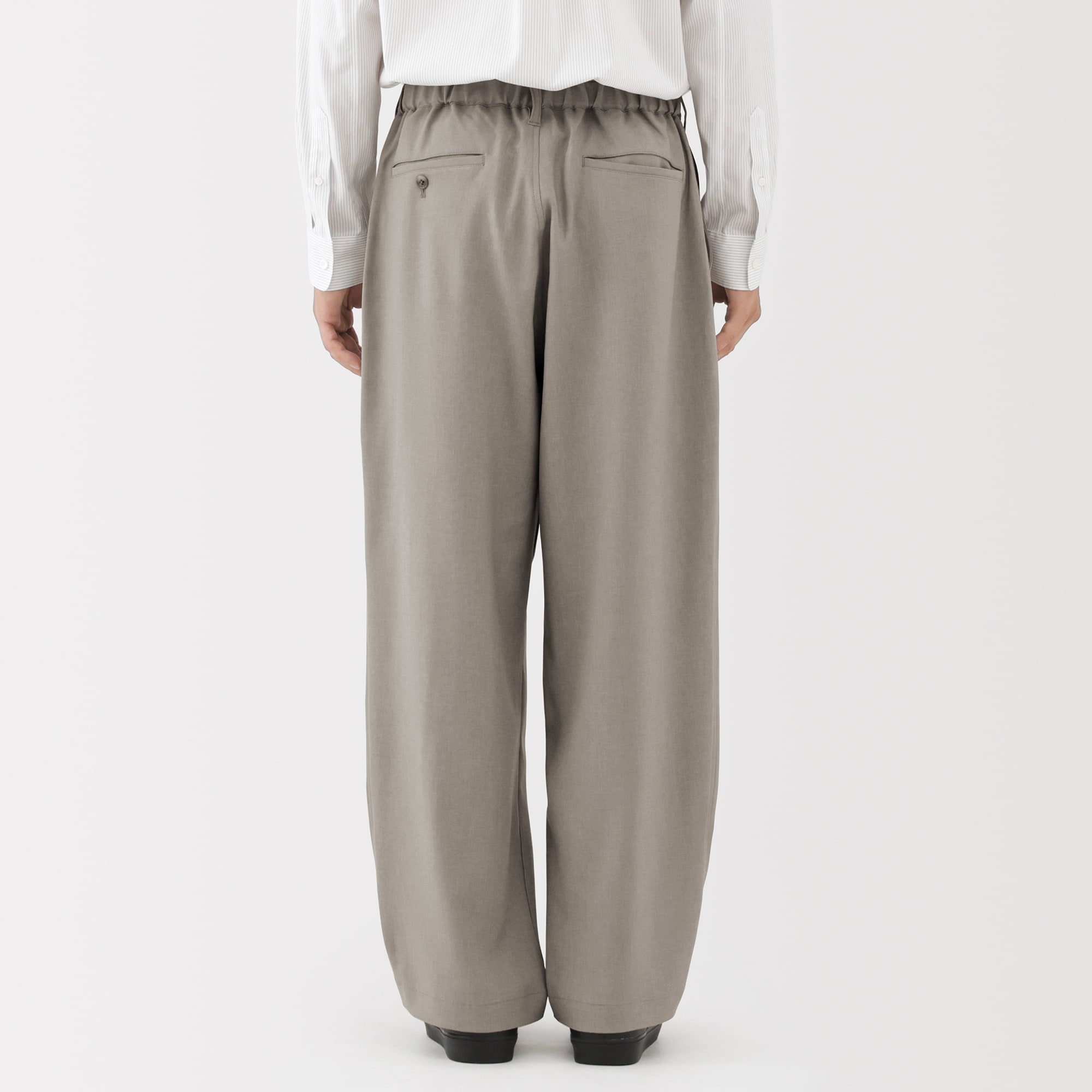 紳士 ストレッチノータックワイドパンツ | 無印良品
