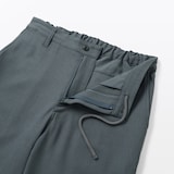 紳士　ストレッチノータックワイドパンツ