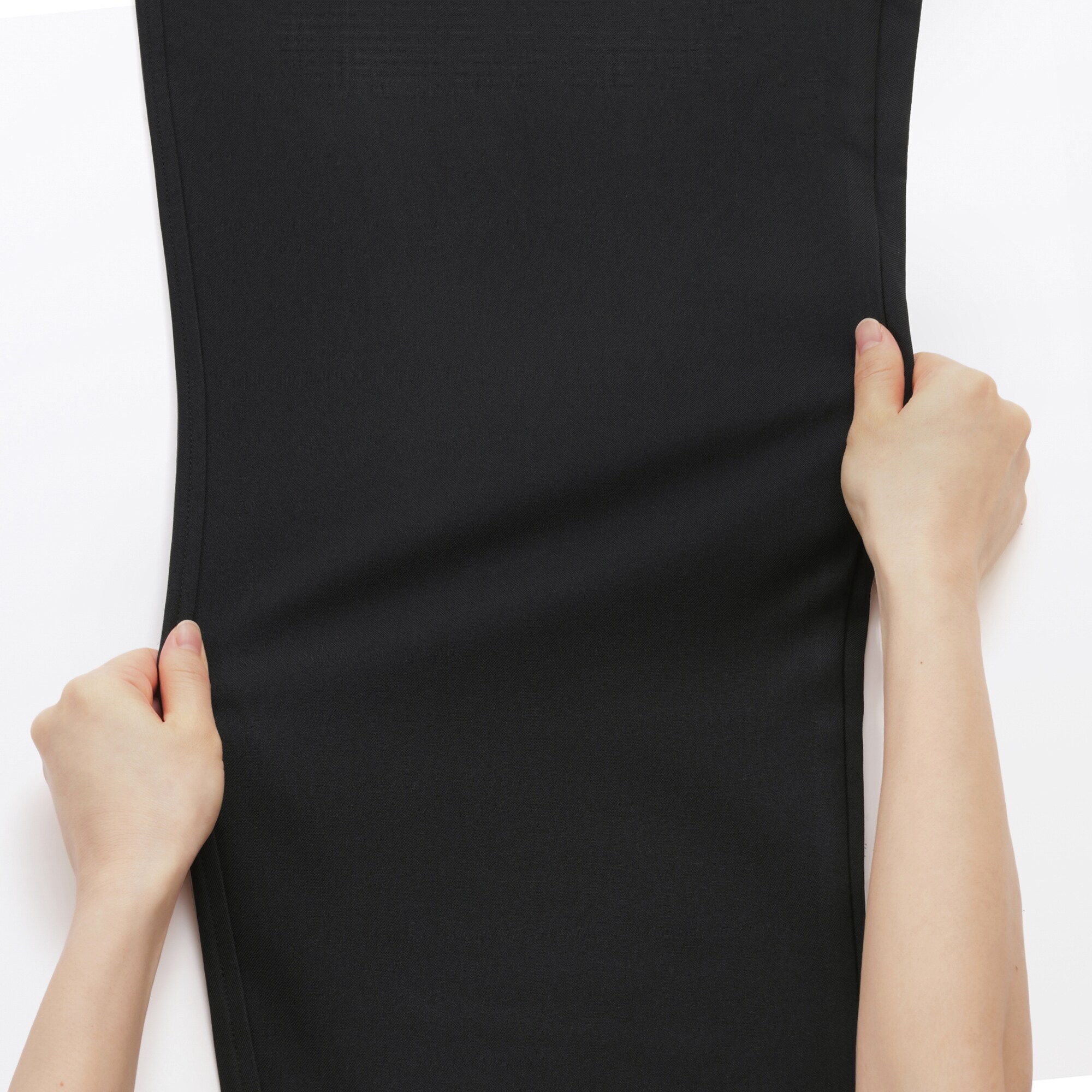 紳士　ストレッチノータックワイドパンツ