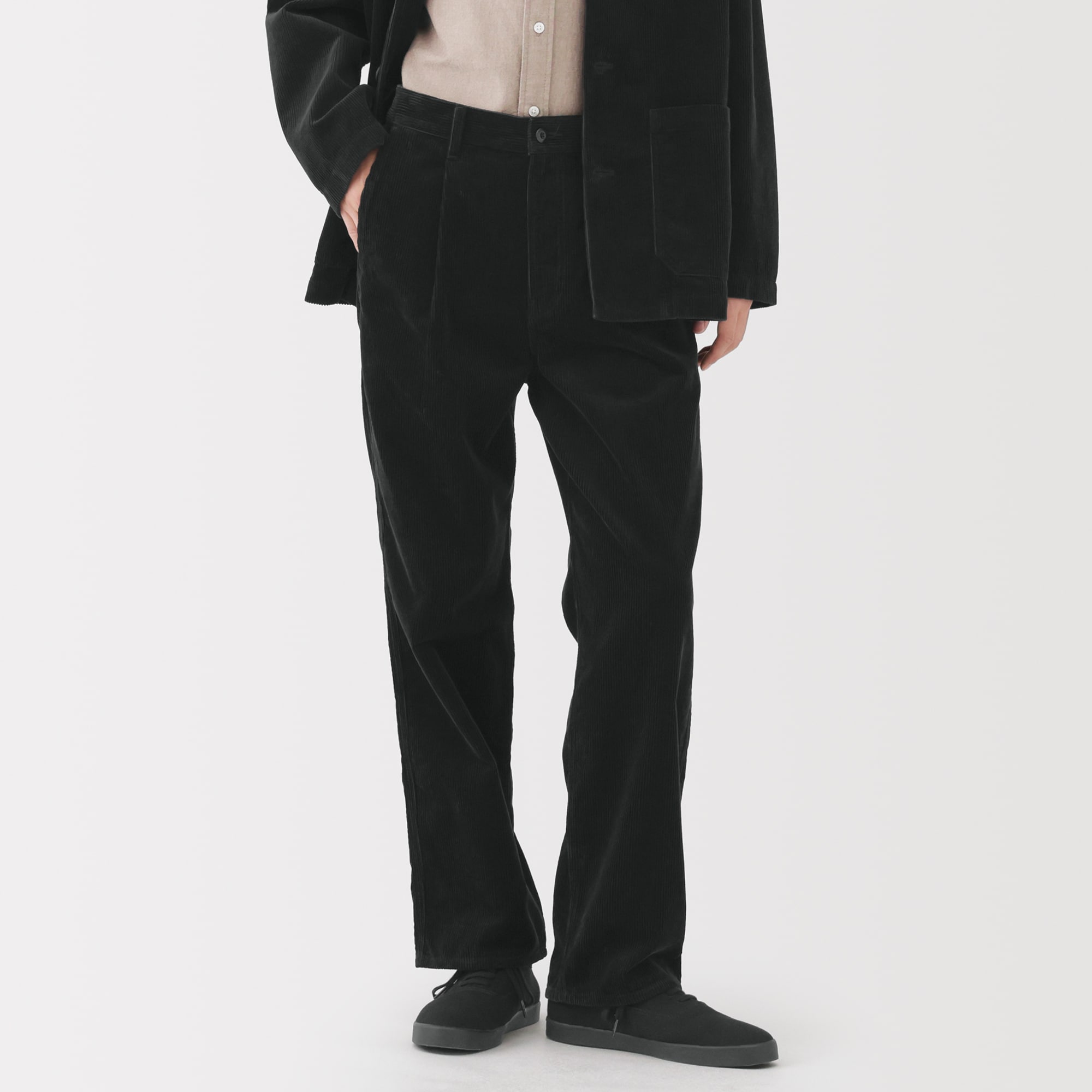 紳士　木の実から作ったカポック混コーデュロイワークパンツ