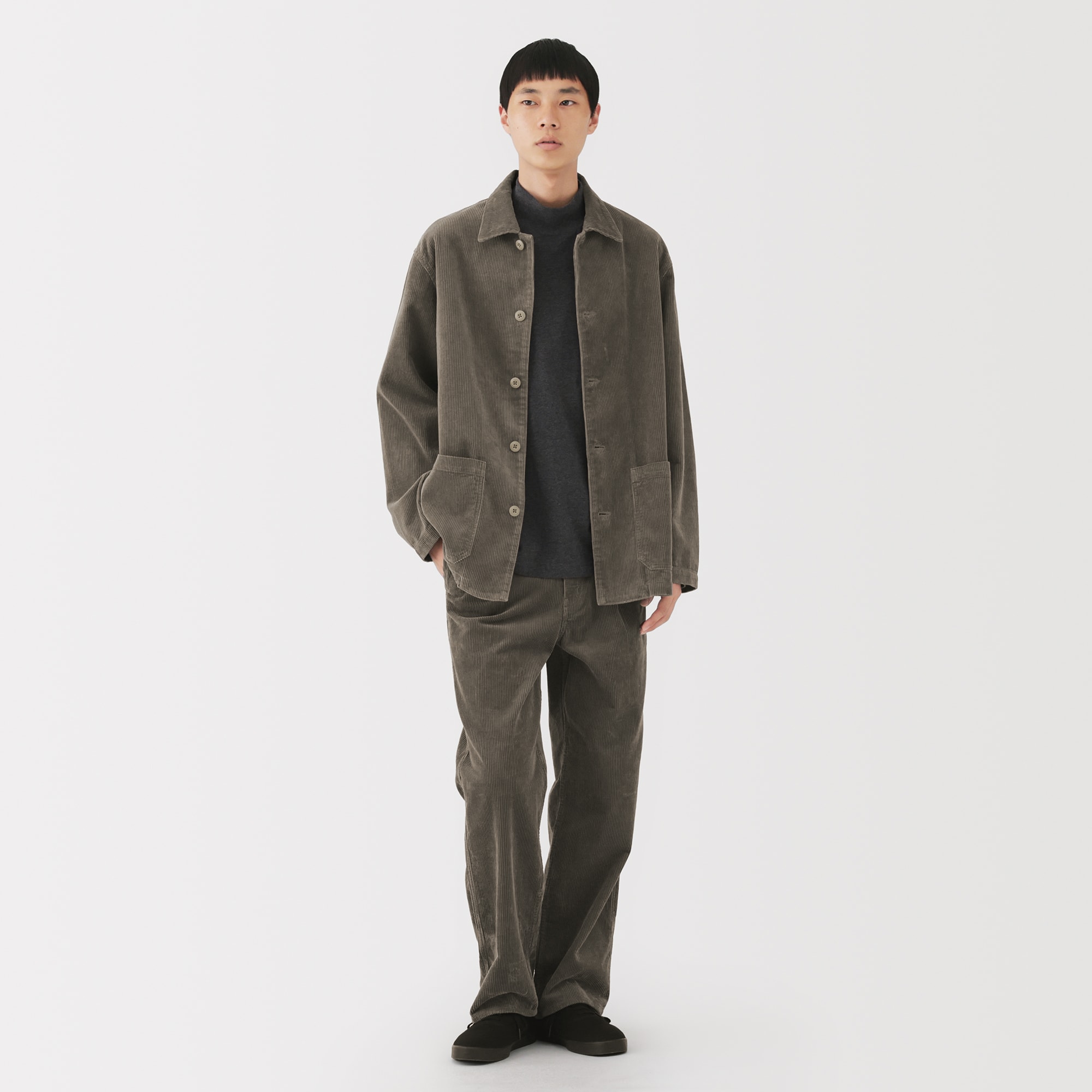 紳士　木の実から作ったカポック混コーデュロイワークパンツ