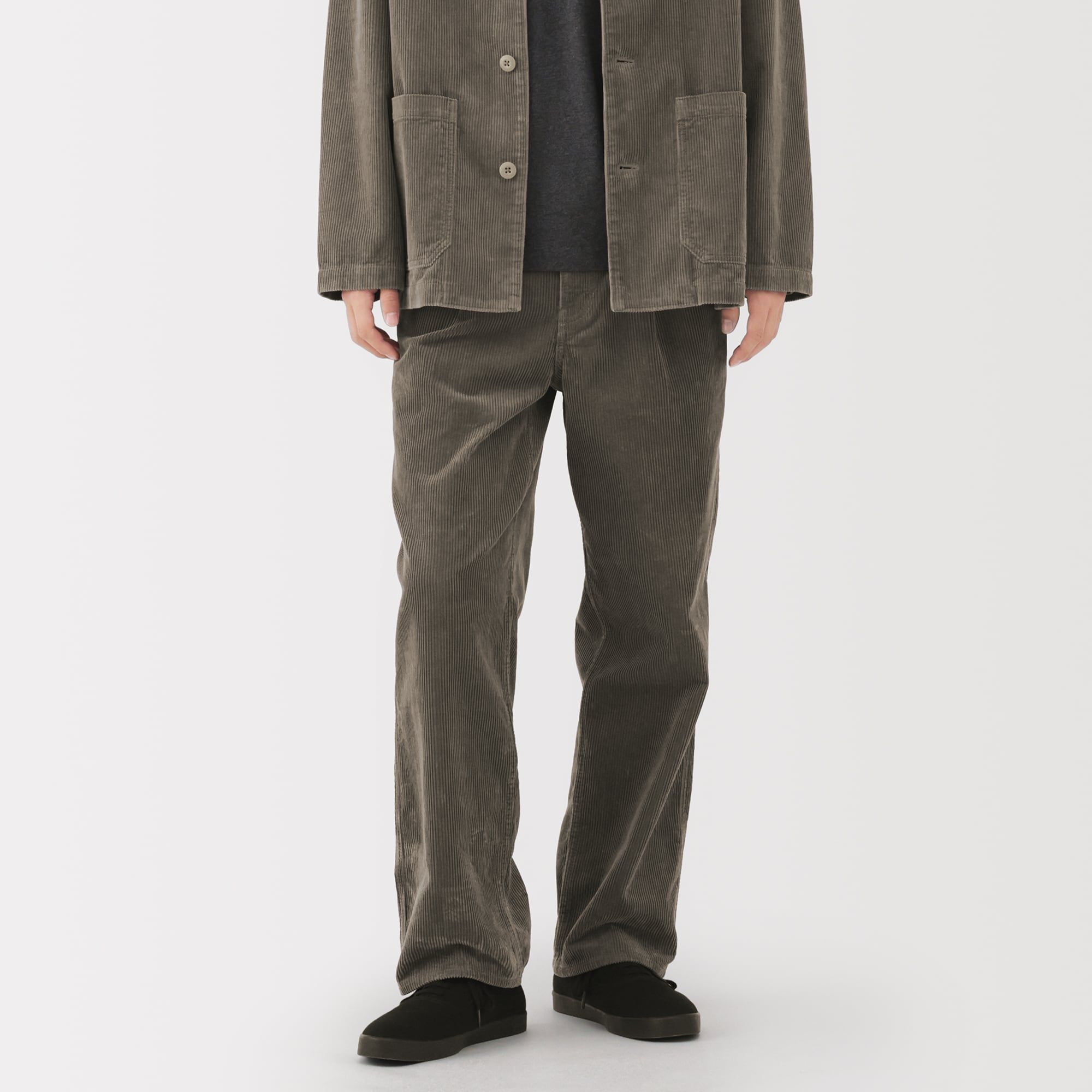 紳士　木の実から作ったカポック混コーデュロイワークパンツ