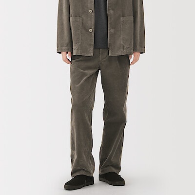 紳士　木の実から作ったカポック混コーデュロイワークパンツ