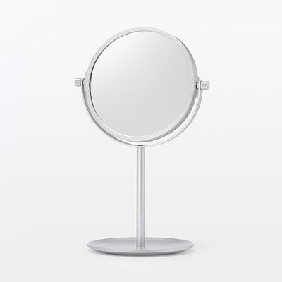 アルミコンパクトミラー・小（トレー式）　幅１７×奥行１４×高さ２７ｃｍ