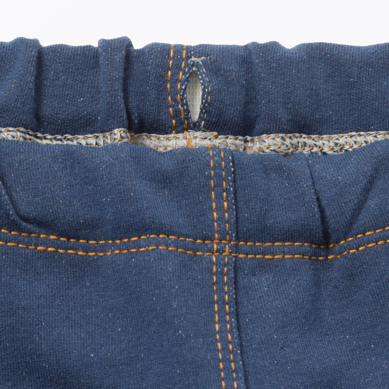 ベビー　おなかすっぽりデニム調十分丈レギンス