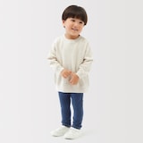 ベビー　おなかすっぽりデニム調十分丈レギンス