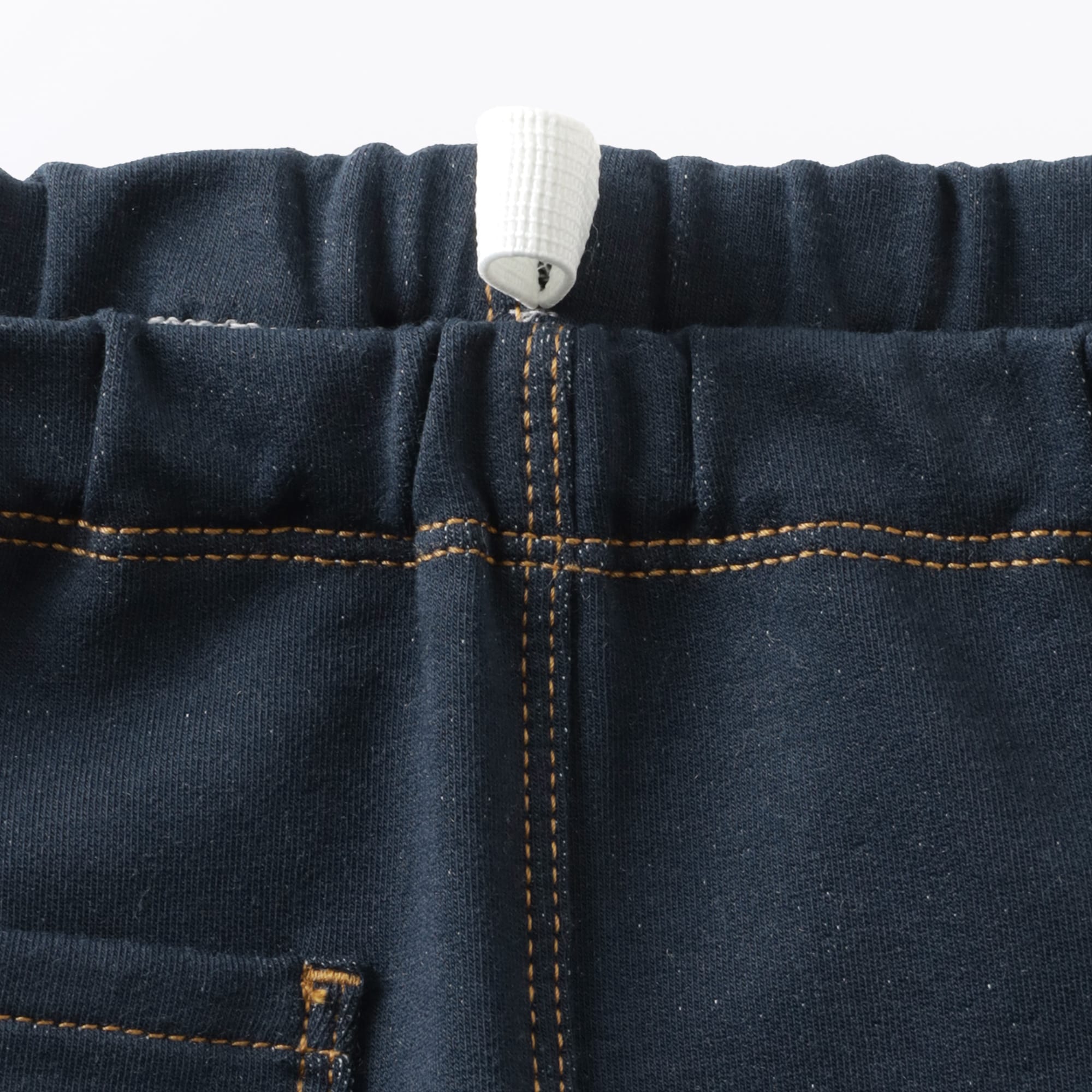 ベビー　おなかすっぽりデニム調十分丈レギンス