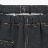 ベビー　おなかすっぽりデニム調ジョガーパンツ