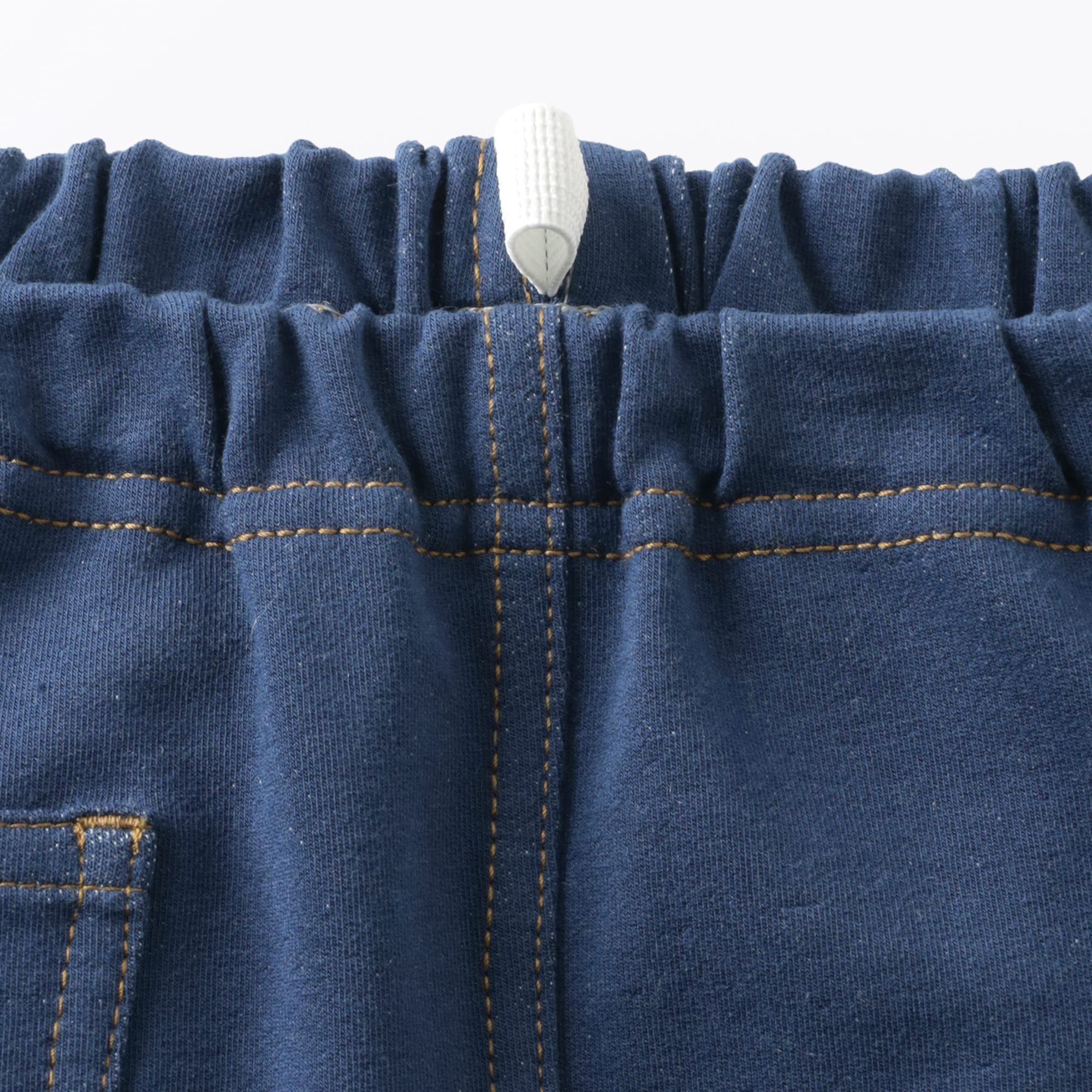 ベビー　おなかすっぽりデニム調ジョガーパンツ