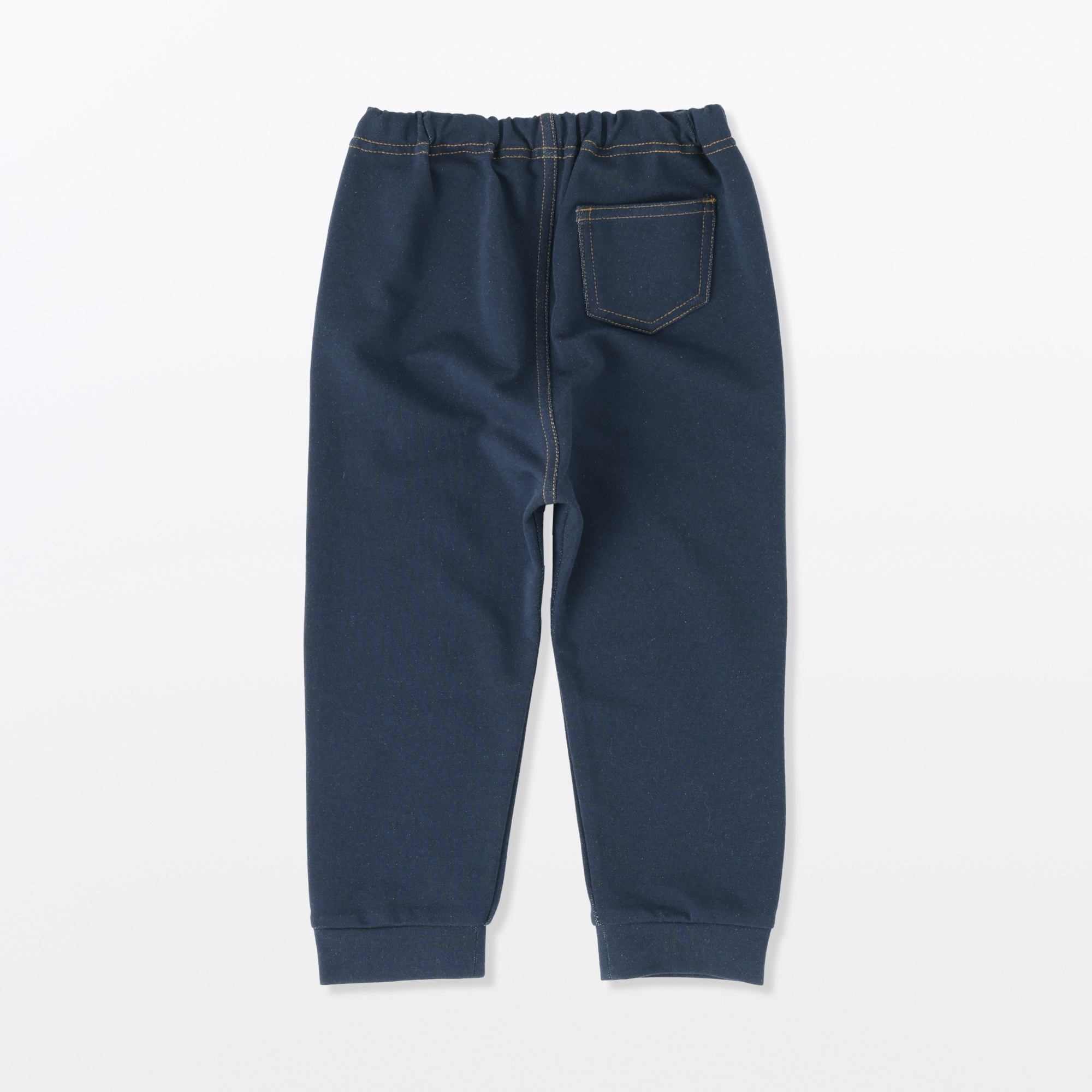 ベビー　おなかすっぽりデニム調ジョガーパンツ