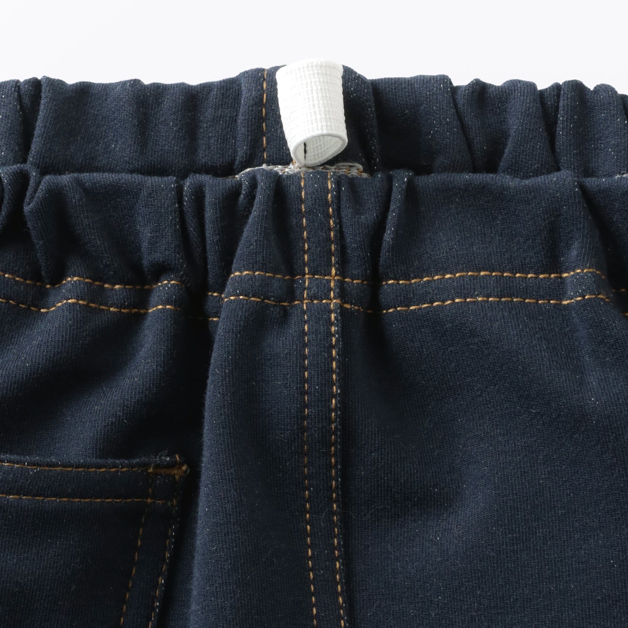 ベビー　おなかすっぽりデニム調ジョガーパンツ