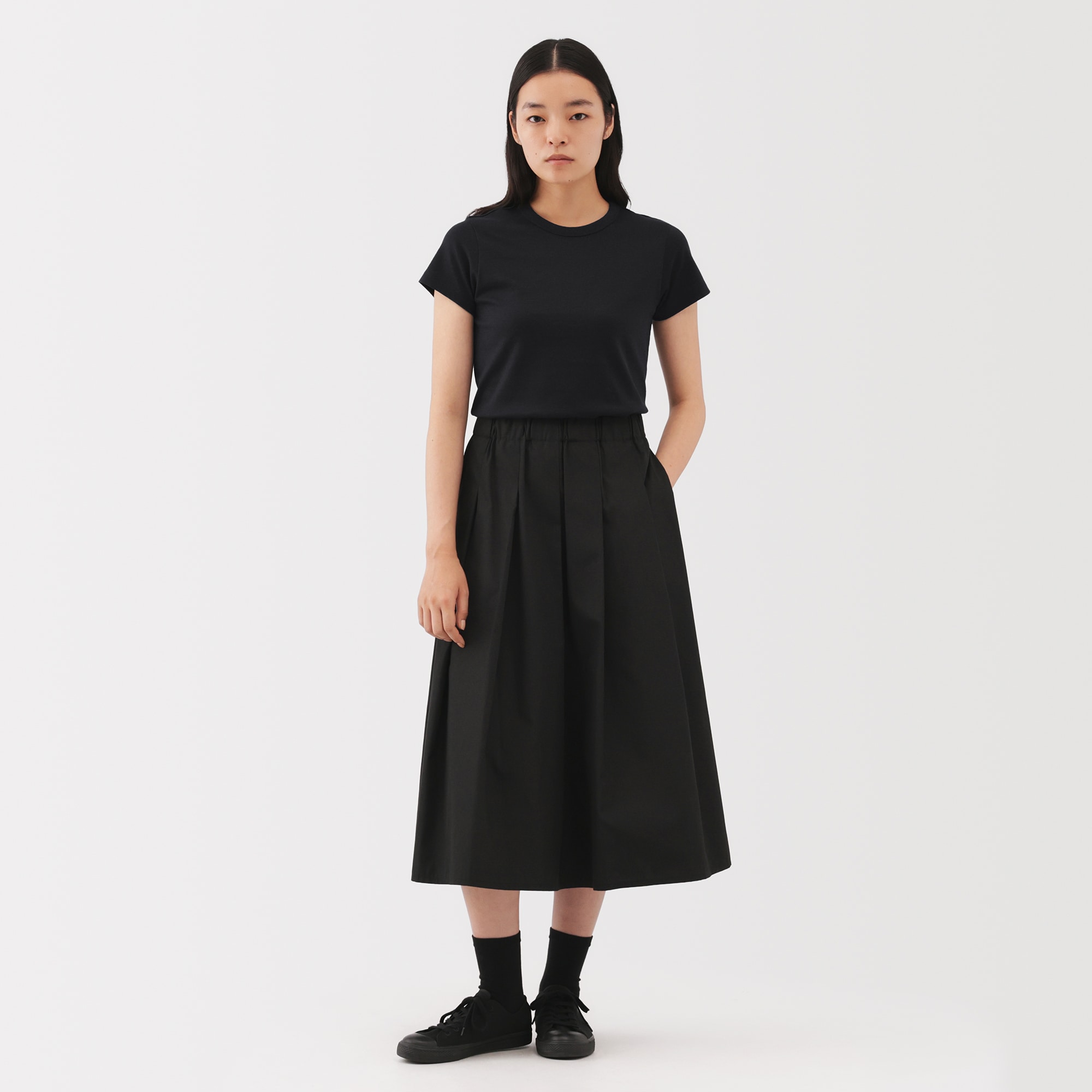 婦人　リネン混半袖Ｔシャツ