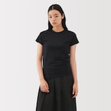 婦人　リネン混半袖Ｔシャツ