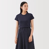 婦人　リネン混半袖Ｔシャツ