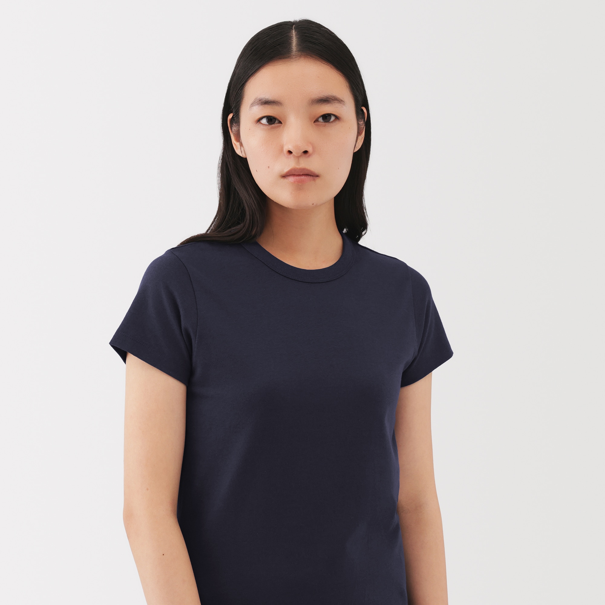 婦人　リネン混半袖Ｔシャツ