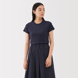 婦人　リネン混半袖Ｔシャツ