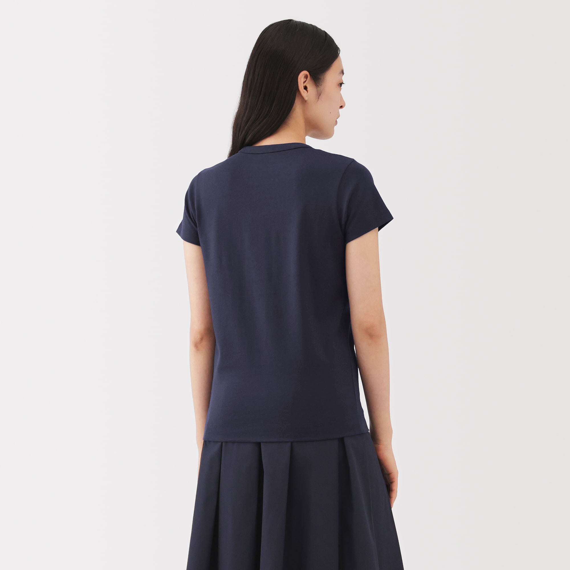 婦人　リネン混半袖Ｔシャツ