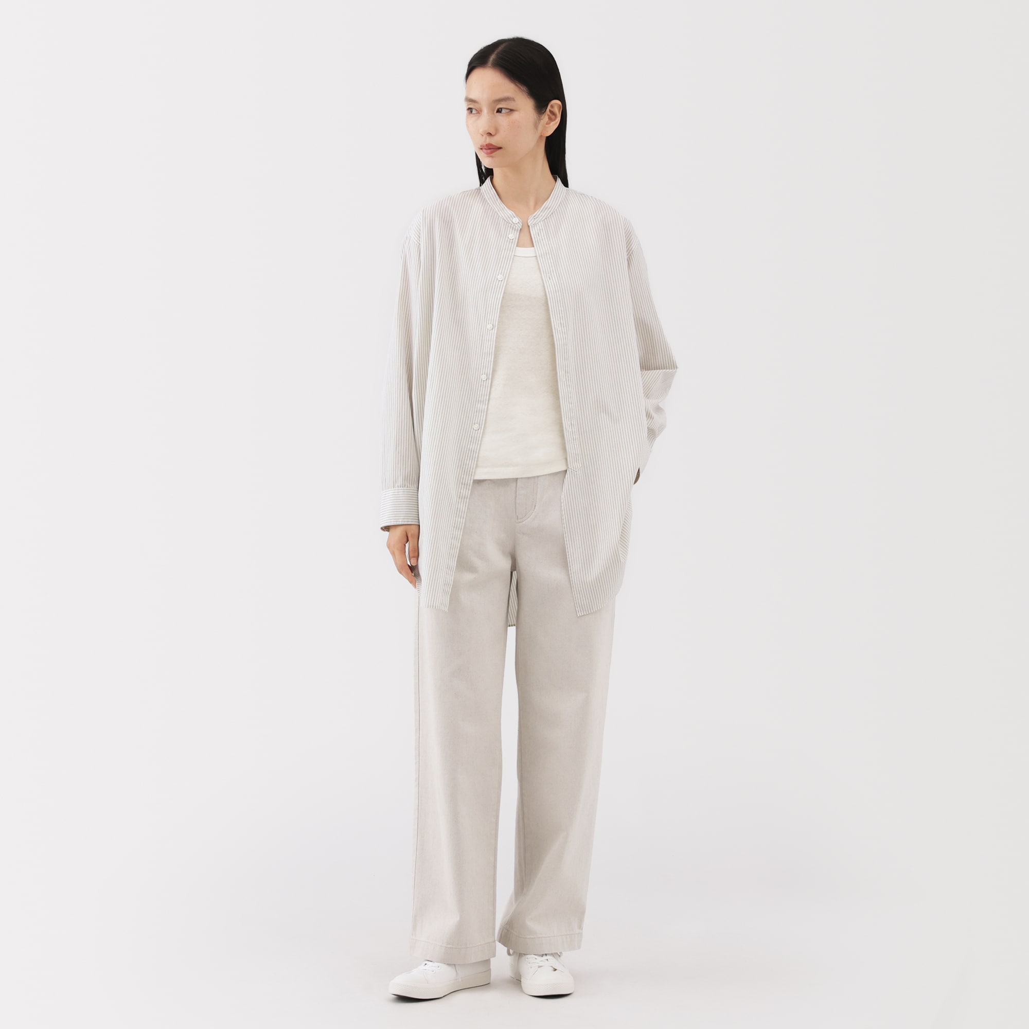 婦人　リネン混タンクトップ