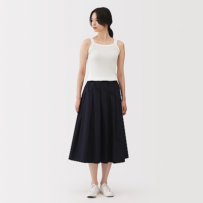 婦人　強撚コットンニットタンクトップ