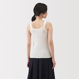 婦人　強撚コットンニットタンクトップ