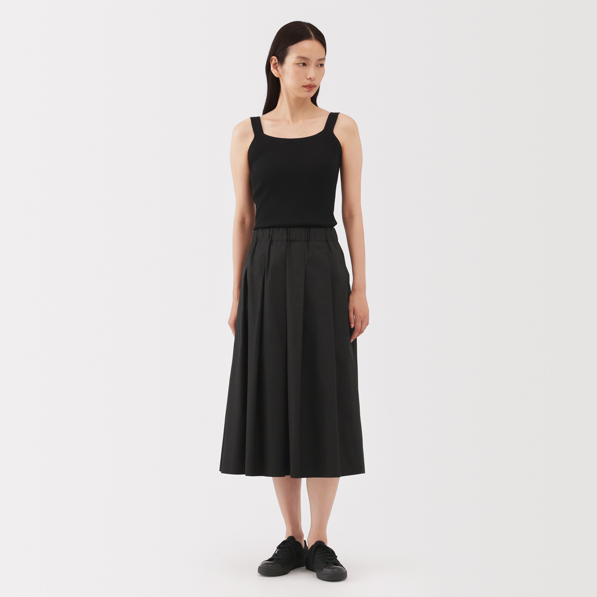 婦人　強撚コットンニットタンクトップ